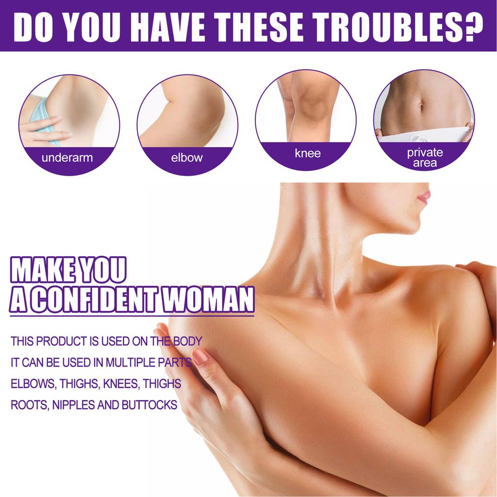 Private Parts Whitening Cream Underarm Areola Moisturzing Brightening Lightening Cream for Elbow Knee 0.7oz