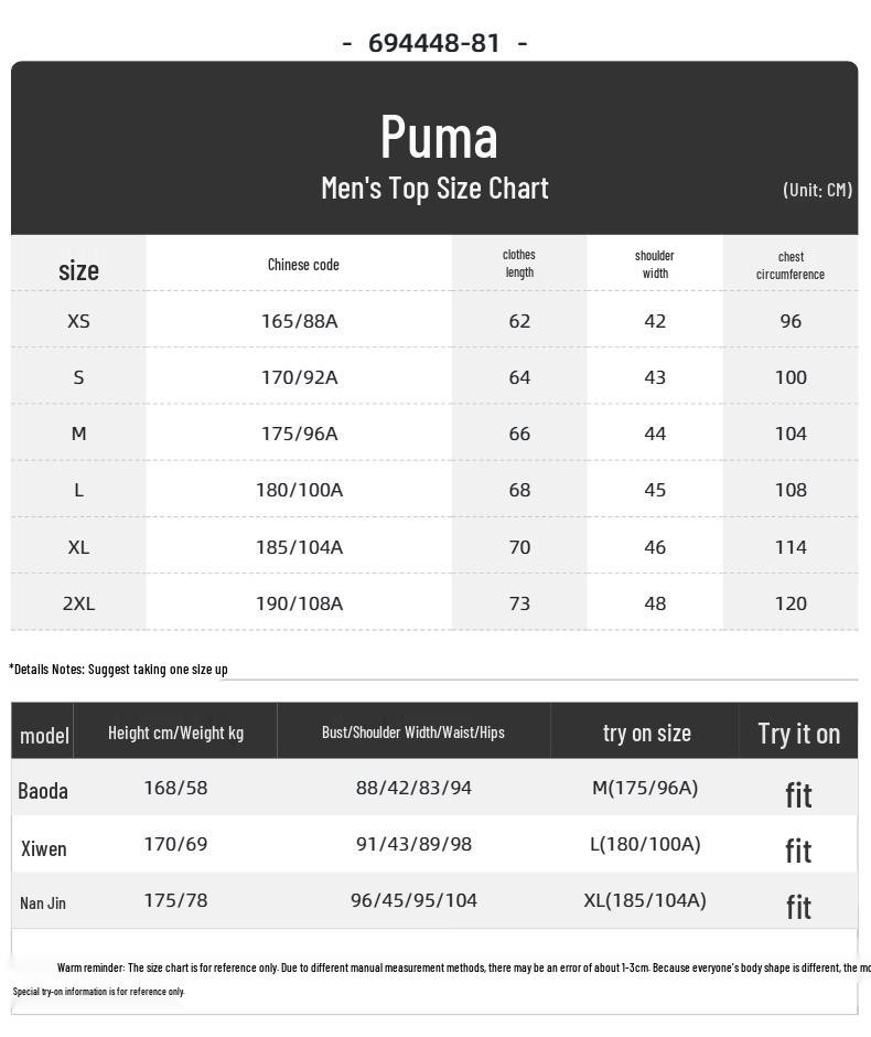 Puma Men's Summer Short Sleeve T-Shirt