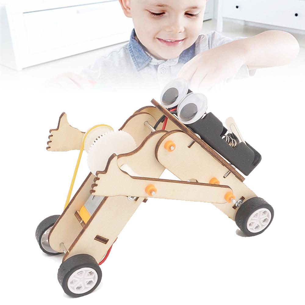 Kids DIY Robot Assembling Model Educational Material Kits Science Experiment Technology Toy Puzzle Painted Toys for Children