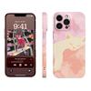 Pink oil painting cat iPhone case 13promax fine hole film case iphone17pro anti-drop protective case