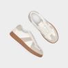 Sun Qian, the Same Virtual Lover, Silver German Training Shoes, Women's Shoes 2025 New Platform White Shoes, Retro Lace Board Shoes