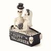 Skeleton Figure Halloween Skeleton Coffin Couple Figurine Resin Sculpture Collectible Gothic Decor Halloween Decorations Prank