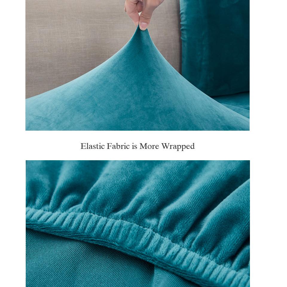 Capas de assento de sofá de veludo para sala de estar elástico travesseiro almofada canto slipcovers sofá decorativo seccional funiture protetor