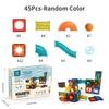 Light Magnetic Tiles Building Blocks for Kids, 3D Clear Educational Building Toys, Magnetic Marble Running Building Block Toys