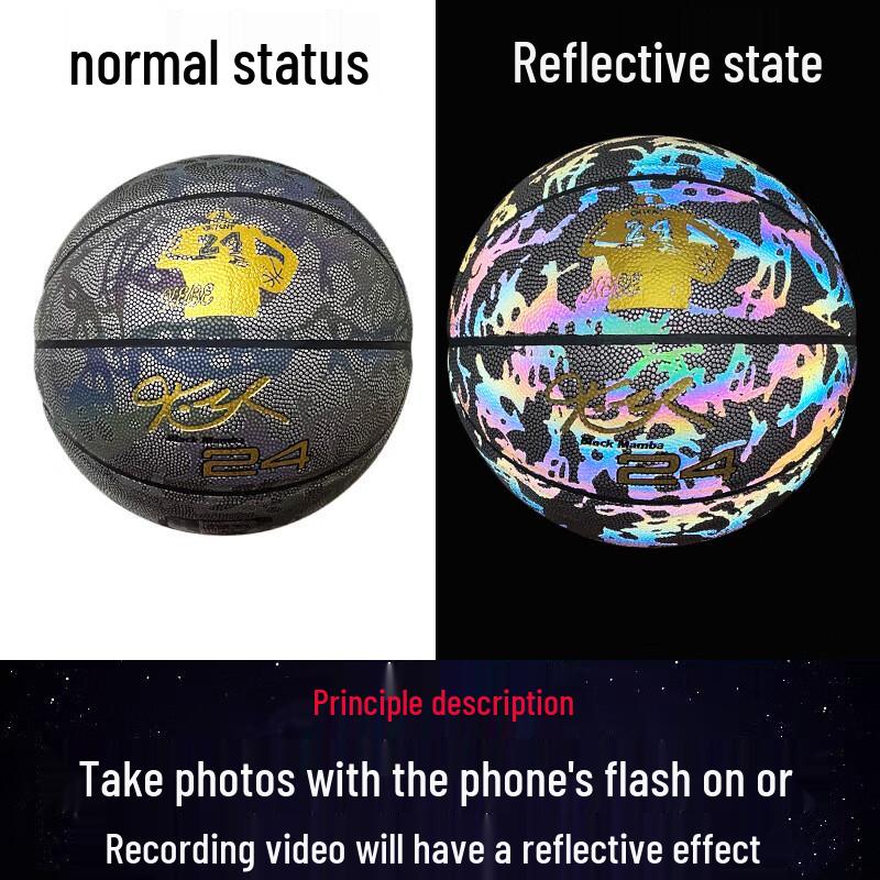 Norman Reflective Glow-in-the-Dark Outdoor Basketball