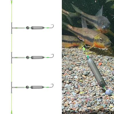 1pc 3Hooks Fishing Hair Rigs Hook Barb Iseni Hook Carp Fishing Hook Ready-to-Use Size4#-12# Carp Rigs Fishing Lure