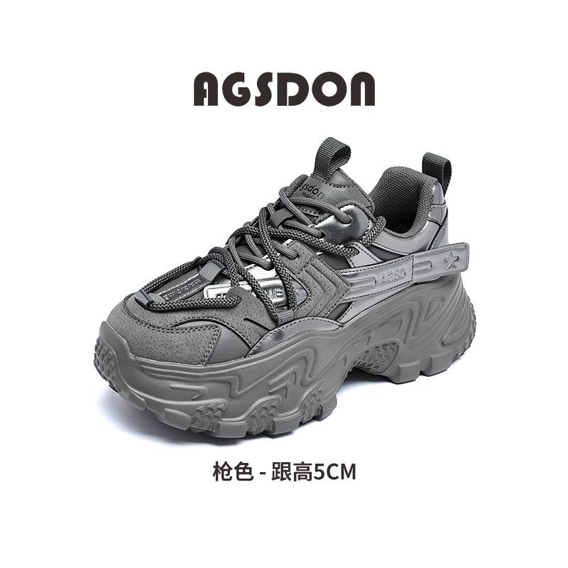 Augustine platform dad shoes spring new college style sports casual little white running shoes