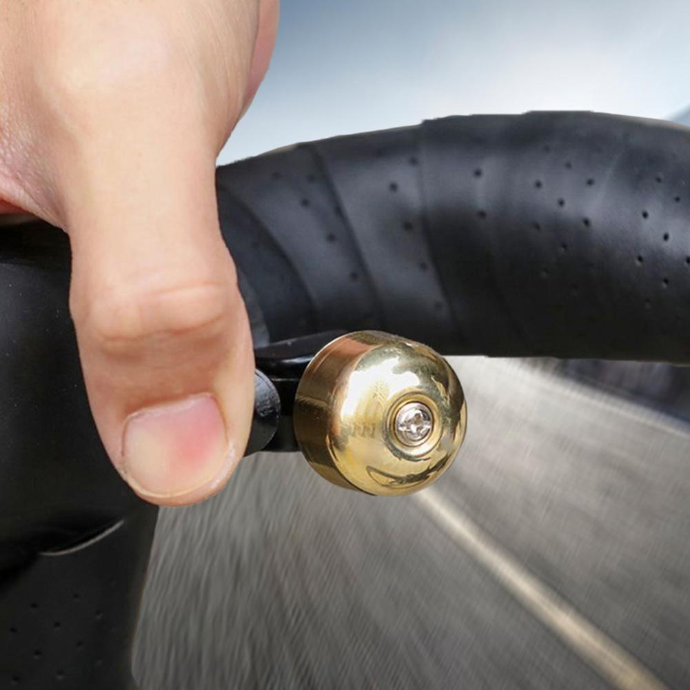 Mini Cycling Safety Warning Alarm Copper Handlebar Bell Ring Loud Crisp Clear Sound Bicycle Accessories for Road Mountain Bike