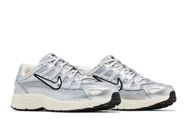 Kids' Sneakers Nike P-6000 Metallic Silver Black (GS) Metallic Silver/Black/Pale Ivory/Metallic Silver