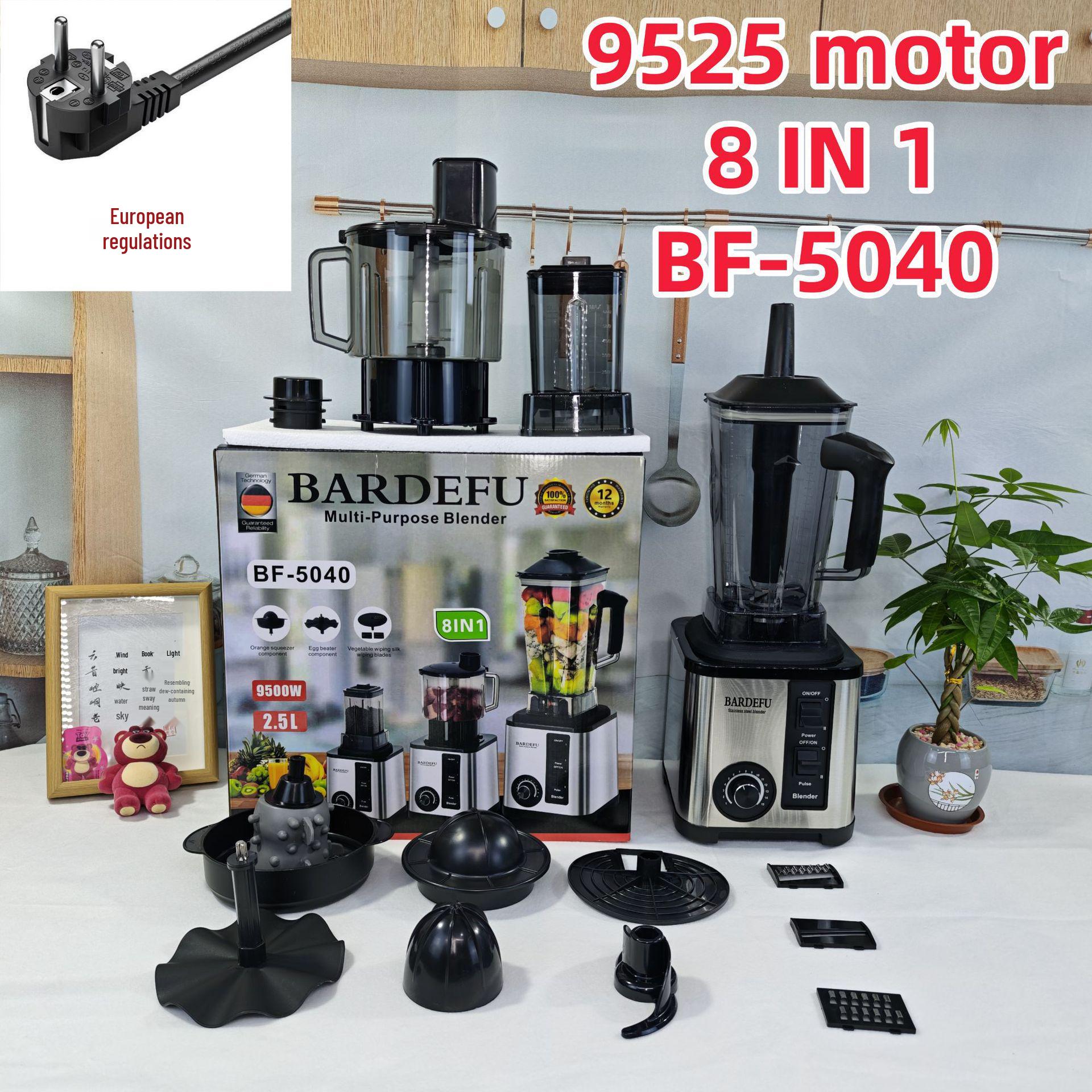 

4L 8-in-1 Stainless Steel Blender & Juicer with Meat Grinder and Wall Breaker Function for North American Households
