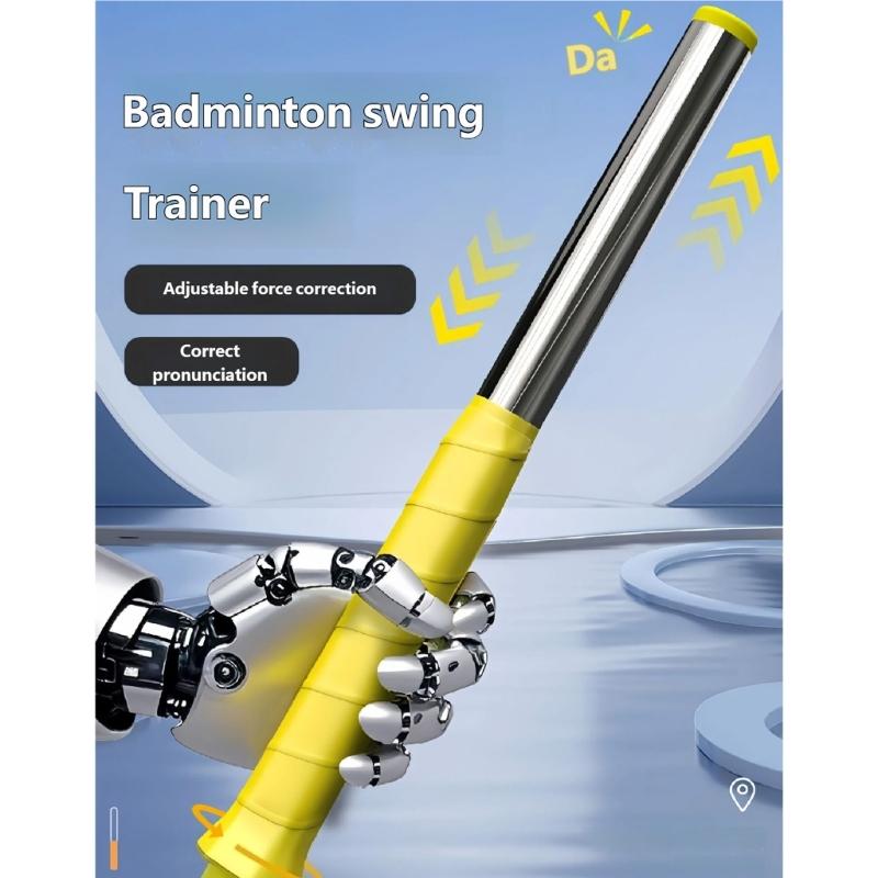 Badminton Racket Swing Trainer Strength Practice Stick Badminton Training Equipment for Effective Practice Enduring