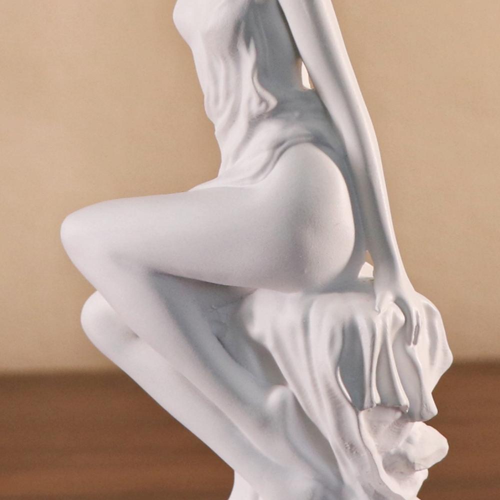 Sexy Maiden Figurine Resin Figure Sculpture Greek Goddess Venus Statue European Home Living Room Desktop Bookshelf Decoration