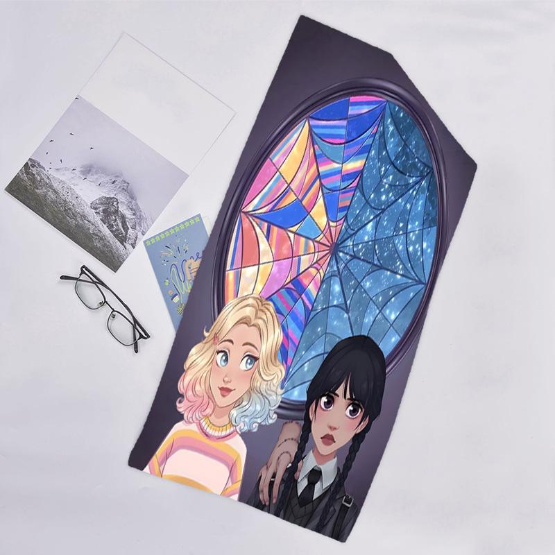 1pc Addams Family Wednesday6 Beach Towel, Sports Cape, Beach and Seaside Swimming Pool Equipment, Fashion Pattern, Rectangular, Travel Essentials