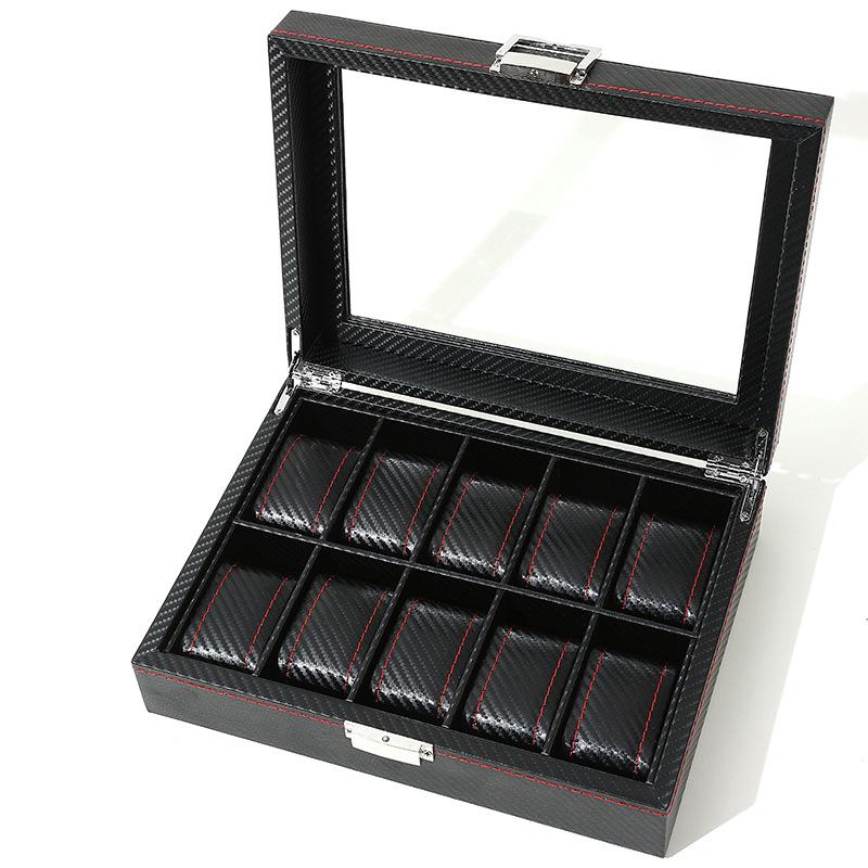"Carbon Fiber Watch & Jewelry Box for Men and Women"