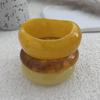 SHIXIN New Fashion Orange Yellow Resin Acrylic Thick Bangle Bracelets for Women Punk Irregular Large Wide Bangle Lady Jewelry