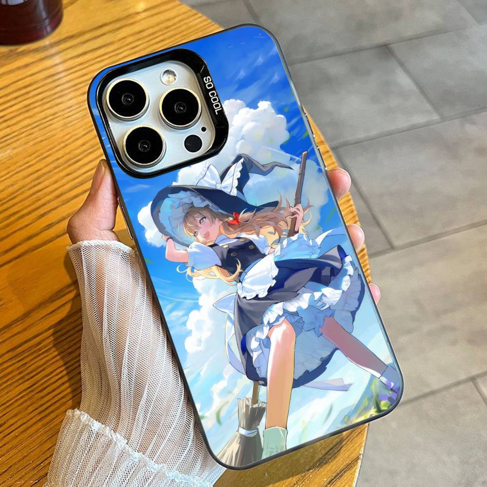 

Kirisame Marisa Tohou Phone Case For iPhone 16 17 15 14 12 13 Pro Max Black Candy Matte Shockproof Cover iPhone15pro