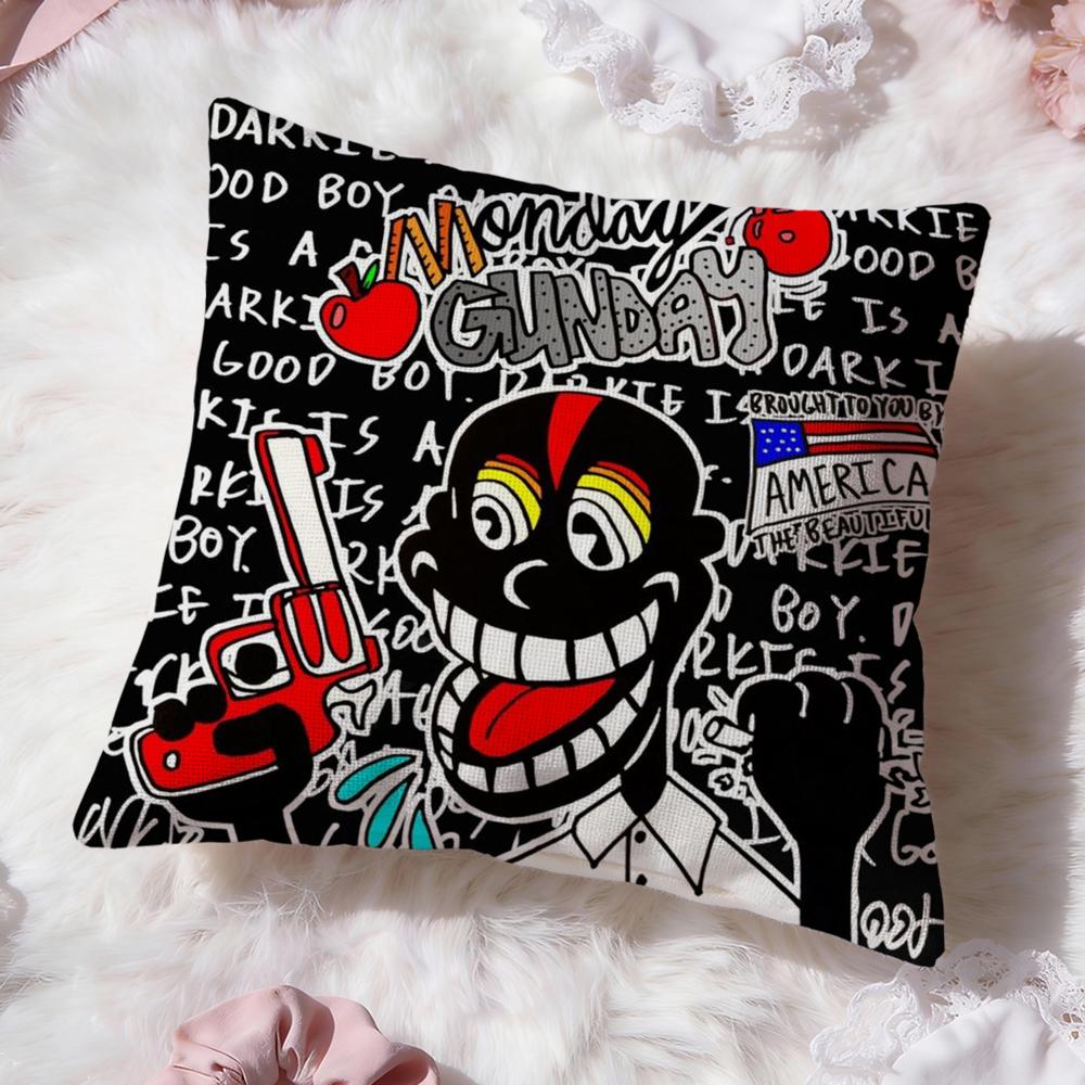 Lil D-Darkie Rapper Cushion Cover Premium Comfort Reversible Pillow Cove -Two In One Design for Any Room & Car Interior