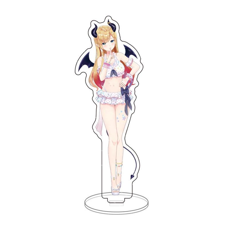 Swimsuit Party Time Hololive Vtuber Anime Figures Cosplay Acrylic Stands 15cm Model Mococo Kobo Ayame Desk Decor Standing Sign G