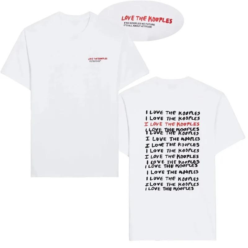 

Summer HotSelling French Love TShirt Unisexs Womens Cotton TShirt Streetwear Hip Pop Casual Comfortable Y2k High Street Tops S