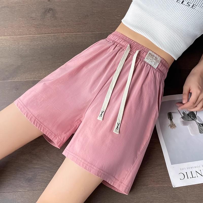 Summer Women's Comfortable Loose Wide-leg Cargo Pants Elasticity Waist Casual Thin Sweat Pants Homewear Plus Size 3XL 4XL Sports Quick Drying Shorts