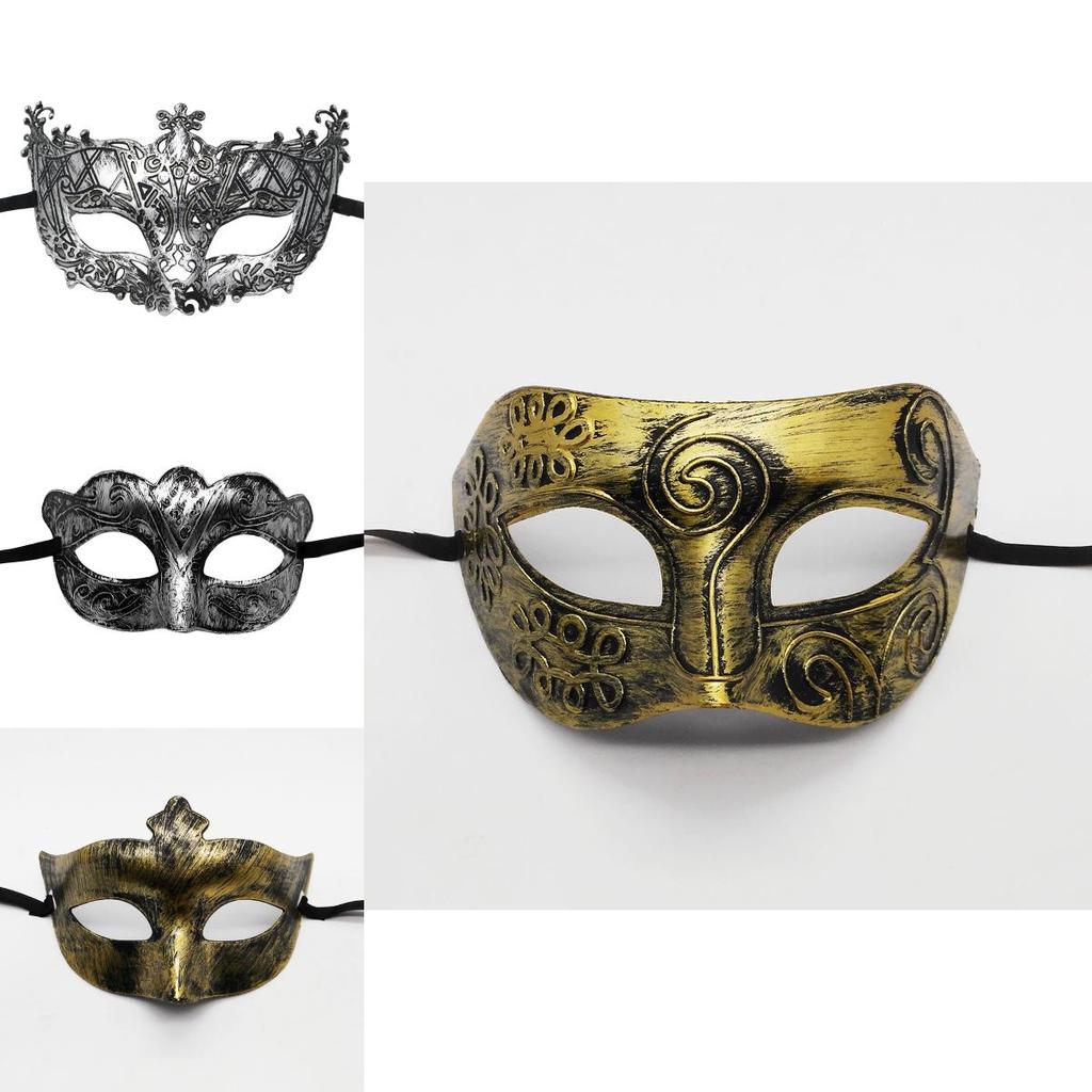 Mysterious Angel Halloween Party Mask Vintage Jazz Flathead Mask For Men