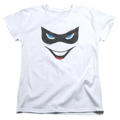 Batman Harley Gezicht Dames T-shirt Wit Officieel Gelicenseerd