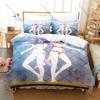 NEKOPARA OVA Themed Duvet Cover + 2 Pillowcases, Kawaii Cat Maid Anime Graphic Bedding Set Home Dorm Decoration