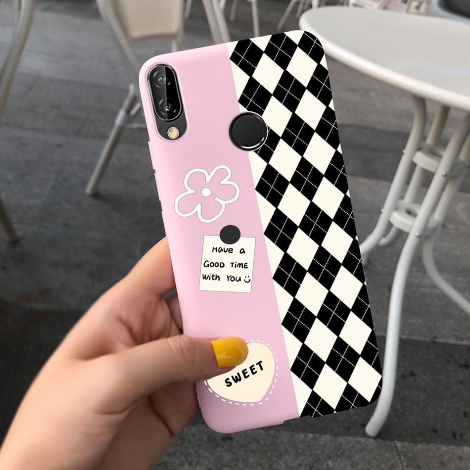 For Huawei P20 Lite Case Nova 3e ANE-LX1 ANE-LX2 Cute Cartoon Candy Color Silicone Phone Cases For Huawei P20lite Soft TPU Cover