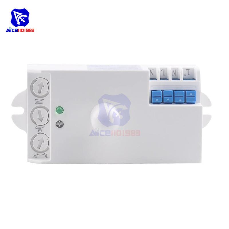 diymore 5.8GHz Microwave Radar Motion Sensor Body Motion Detector Sensor Induction Switch for Home Light Switch DC 12V-24V
