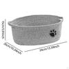 Rope Woven Basket Cat Dog Toy Bin Rectangle with Handles Soft Gift Empty for Toys Kitchen