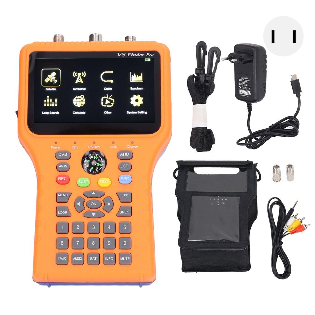 Digital Satellite Finder Satellite Finder V8 FINDER PRO2 FTA DVB S2X Signal Meter with 4.3inch LCD Screen Function