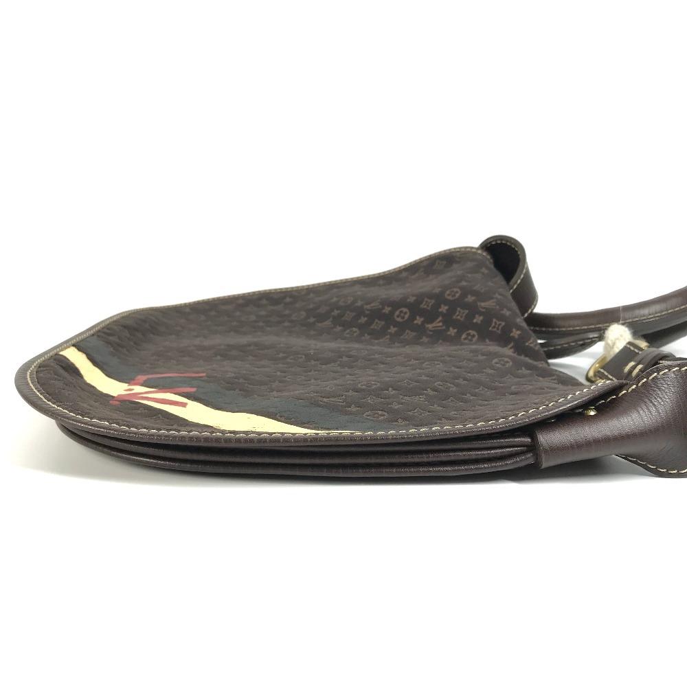 Louis Vuitton M40021 Monogram Mini-Lin Aman Bag Crossbody Flap Shoulder Bag