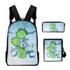 Lusso Novità Particolare Fresco limone Stampa 3D 3pz/Set alunno Zaini Scolastici Zaino Daypack per Laptop Borsa a tracolla inclinata Astuccio