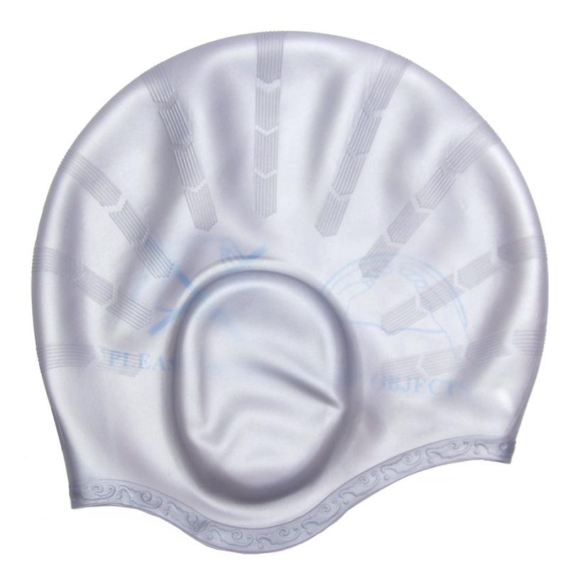 SHENYU Extra Large Silicone Swim Cap for Long Hair with Ear Protection, Multi-Color