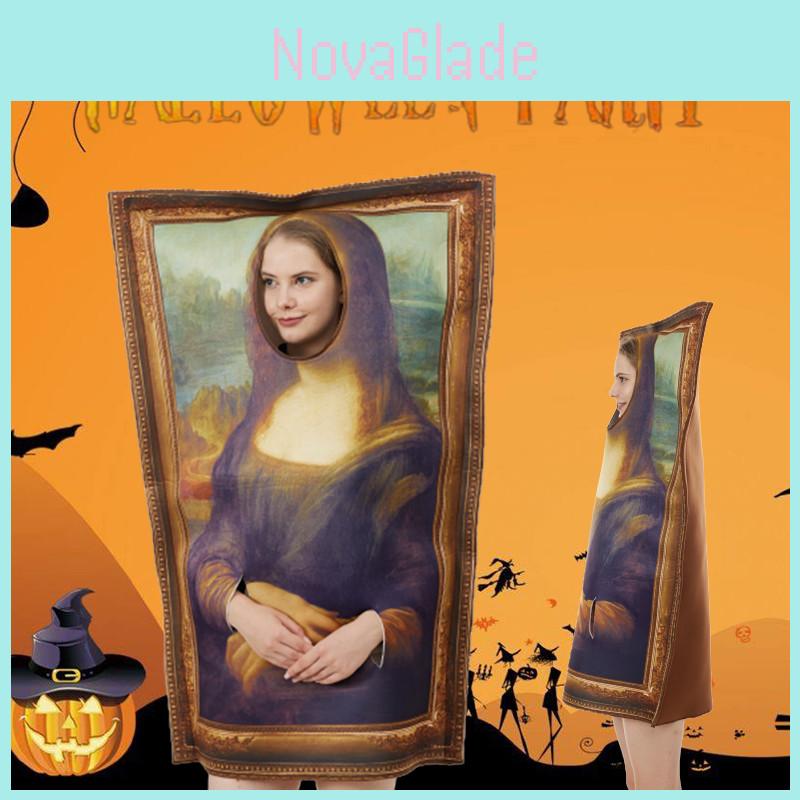 Halloween Mona Lisa Cosplay Costume For Adults And Teens High-quality Polyester Material