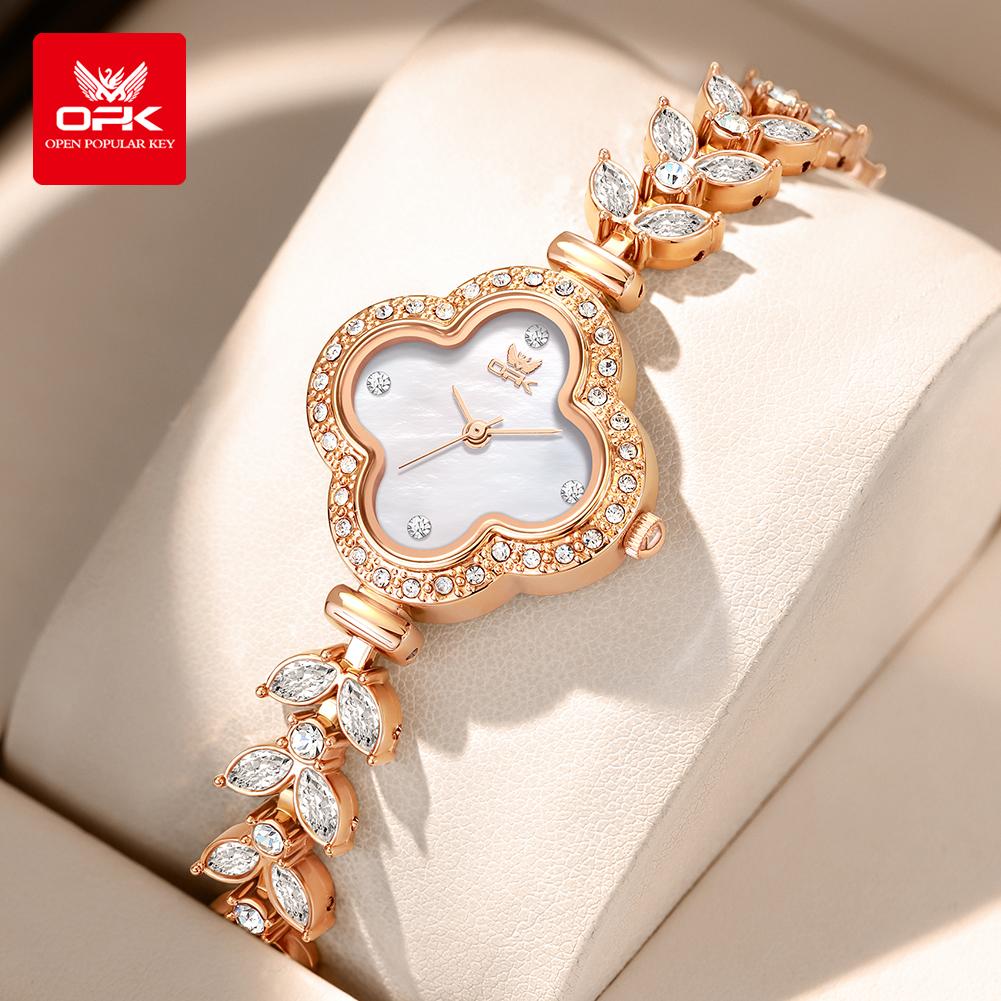 OPK 6049 Bracelet Style Flower Dial Women's Quartz Watch