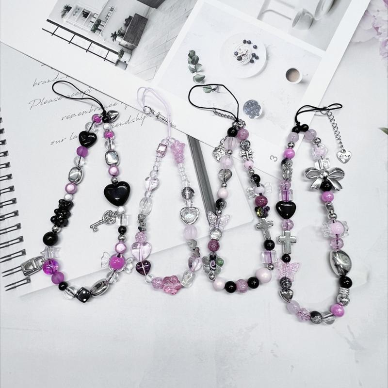 Łańcuszek do telefonu Y2K Uroczy brelok z zawieszką Pasek Smycz Słodka dziewczyna Kobiety Zawieszka do torby Wisząca ozdoba Prezent urodzinowy