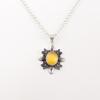 Yellow Cat's Eye Gemstone 925 Sterling Silver Jewelry Handcrafted Pendant 1.62" CP-12-46