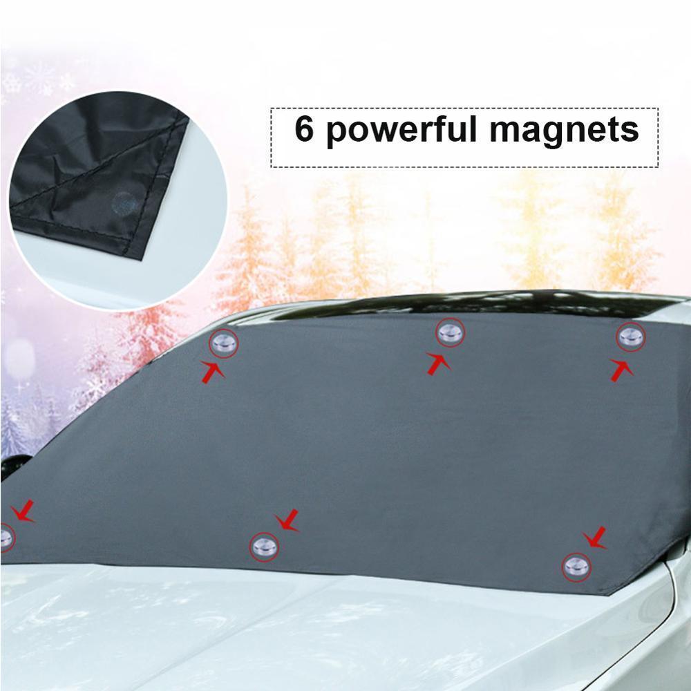 210X120CM Car Magnetic Sunshade Cover Car Windshield Snow Sun Shade Auto Waterproof Protector Cover Auto Front Windscreen