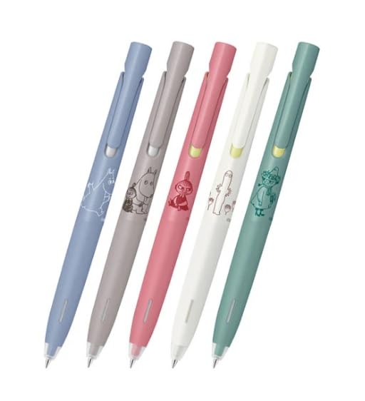 Zebra Blen Limited Edition Emulsion Ballpoint Pen with Kagiriya Card 5-Pack 0.5mm BAS88-MM (Moomin) чёрный