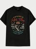 Vintage Sobriety Recovery Graphic Tee | Black with Orange Flames, Heavyweight 100%, Crew Neck, Short Sleeve, Casual Style, Machine Washable, Breathabl