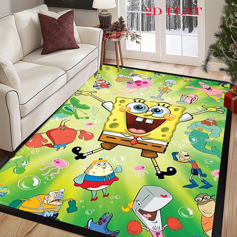 Spongebob Friends Adventure carpet Camping Trip Suitable For All Seasons Sheet Machine Washable Air Conditioning carpet