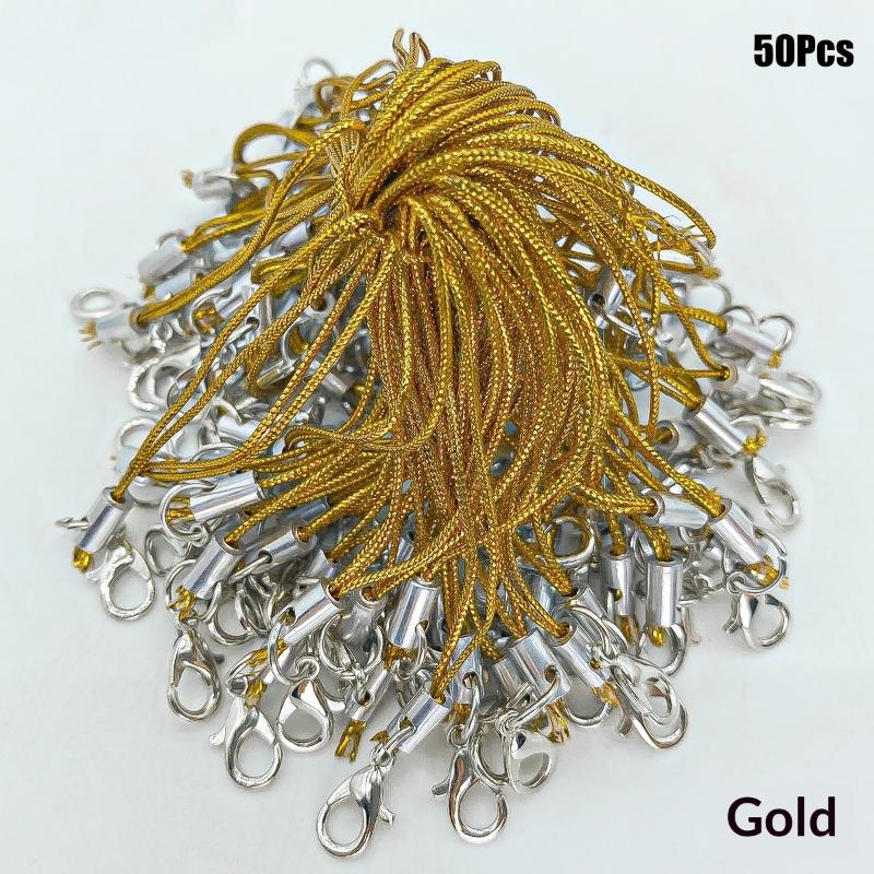 50Pcs Polyester Cord Lobster Clasp Cell Phone Lanyard Cords For Keychain Crafts Handmade Phone Rope Toys Diy Jewelry Making