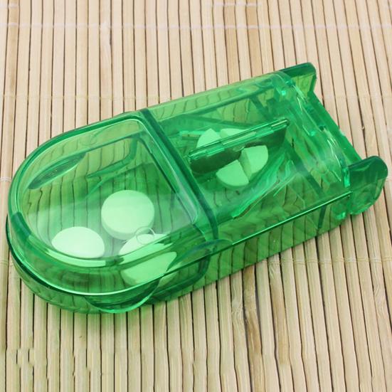 Hap Kesici Bölücü Yarım Saklama Bölmesi Kapak Kutusu İlaç Tablet Tutucu