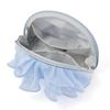 Francfranc Organza Flower Pouch S Light Blue Cosmetic Pouch Makeup Storage with Inner Pocket