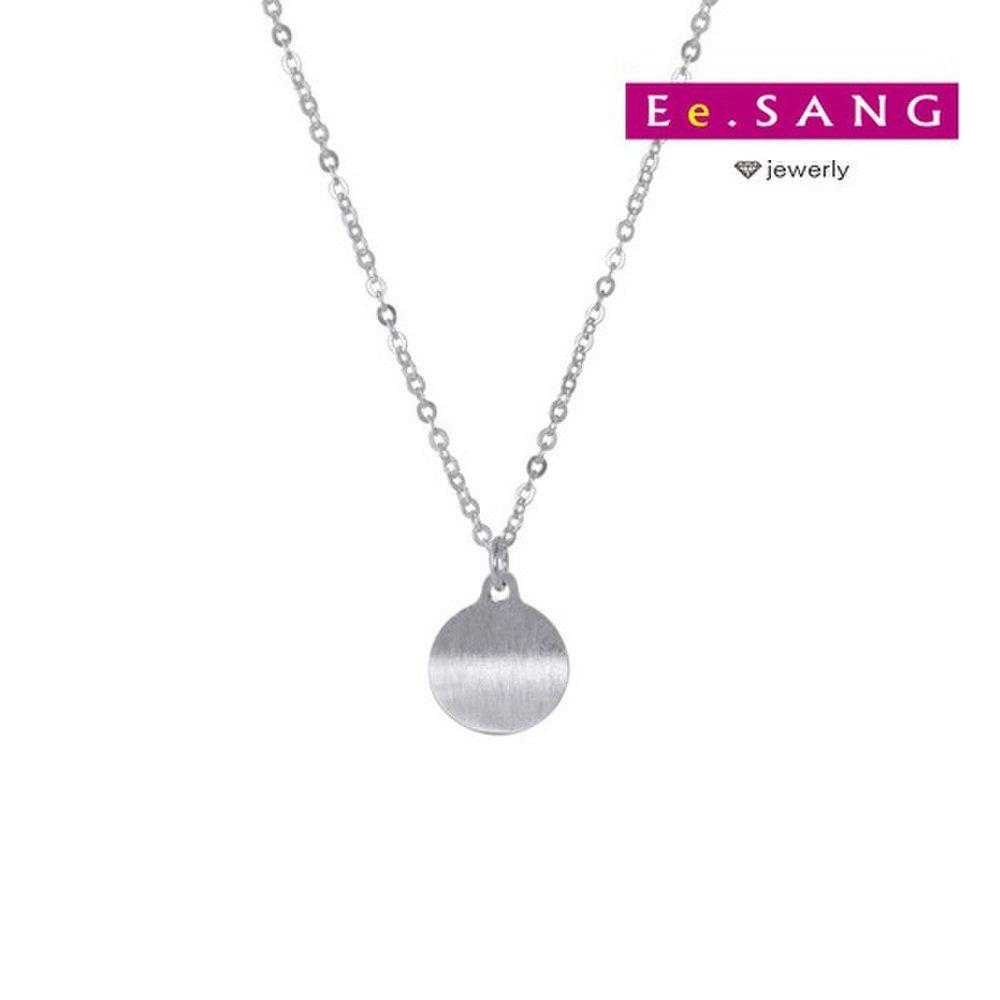 Ee.Sang/Matte Silver Coin Necklace/92.5 Silver Necklace 44cm