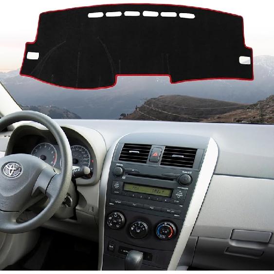 Dashboard Dash Cover Mat For Toyota Corolla 2014 2015 2016 2017 2018 Polyester  Fit Toyota Corolla Accessories Dash Cover Black Trim (Corolla
