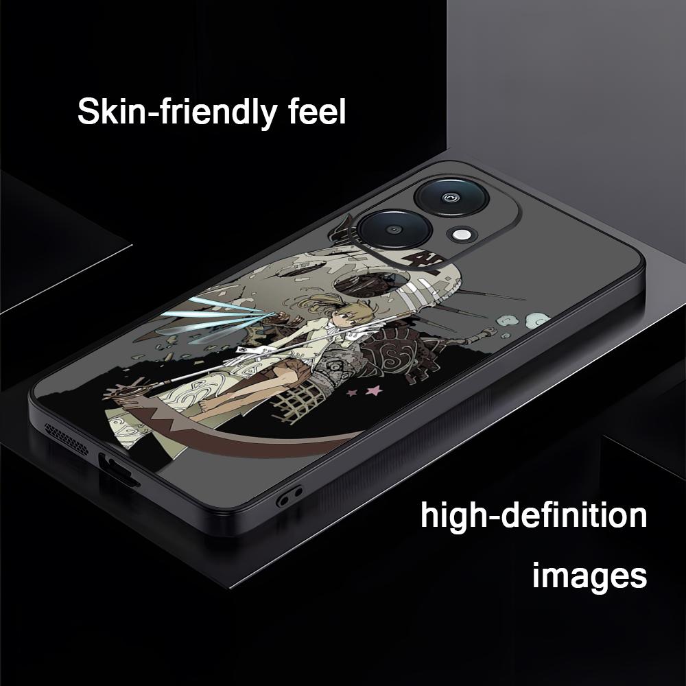 Cool Hot Soul Eater Anime Phone Case For Xiaomi Redmi 14C 13C 12C Note14 13 12 11 10 Pro Plus S Soft Black Phone Cover