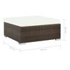 8 piece Garden Lounge Set with Cushions Poly Rattan Brown