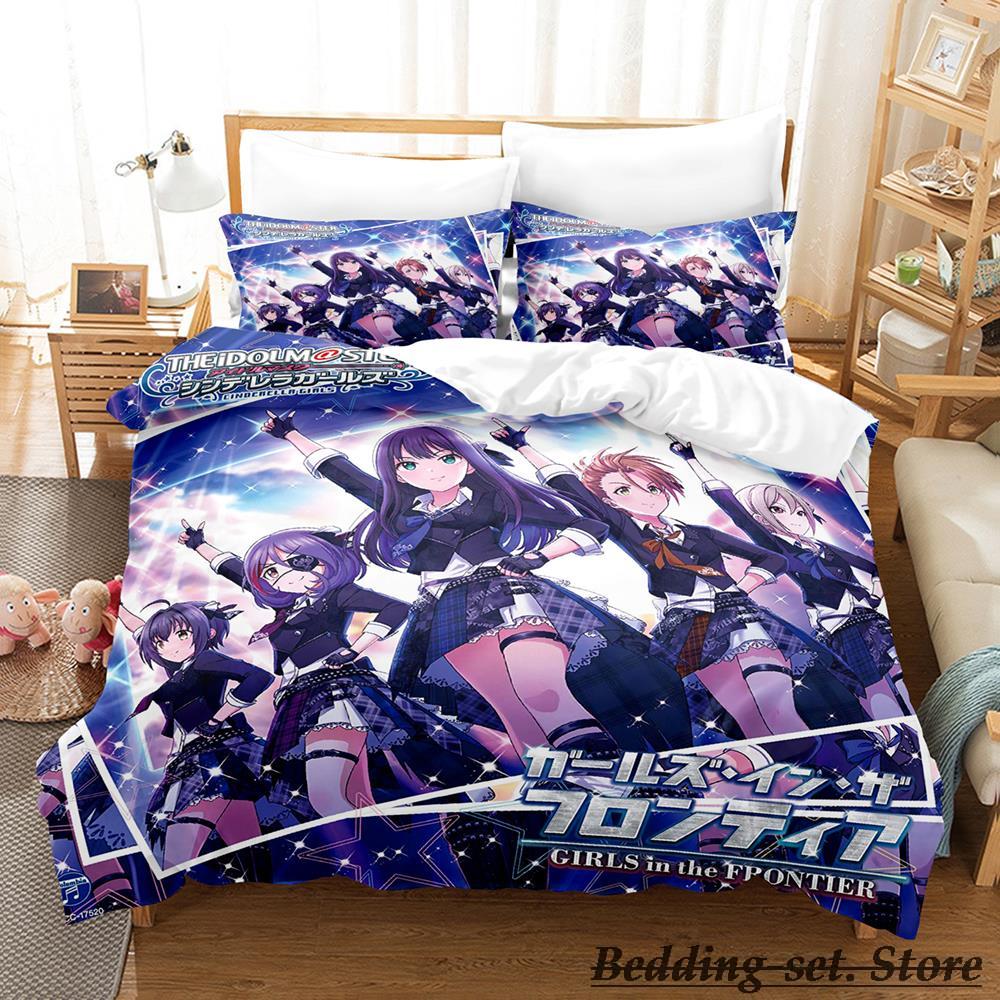 Comforter The Idolm@Ster Cinderella Girls Starlight Stage Bedding Set Single Twin Full Queen King Size Bed Set Kid Bedroom Duvet Sets